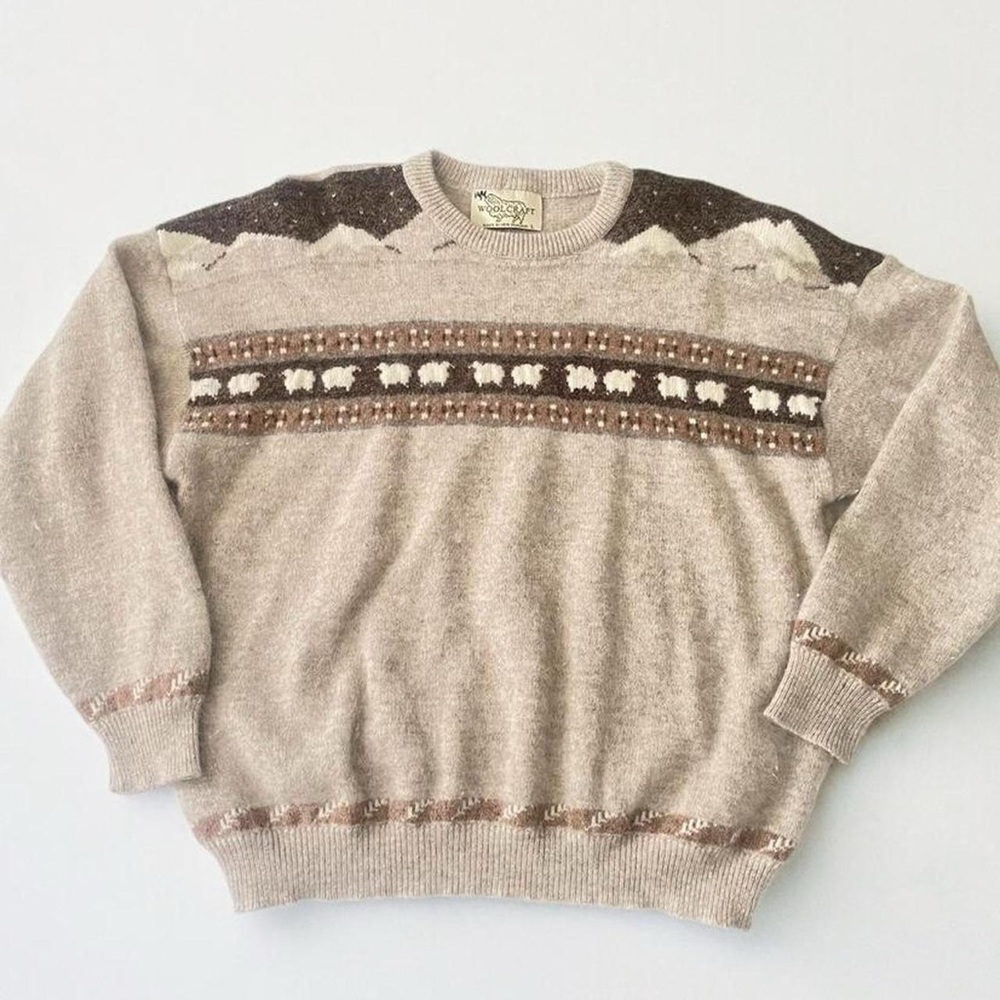 SOLD New Zealand Counting Sheep Sweater 
Angora and LambsWool Blend